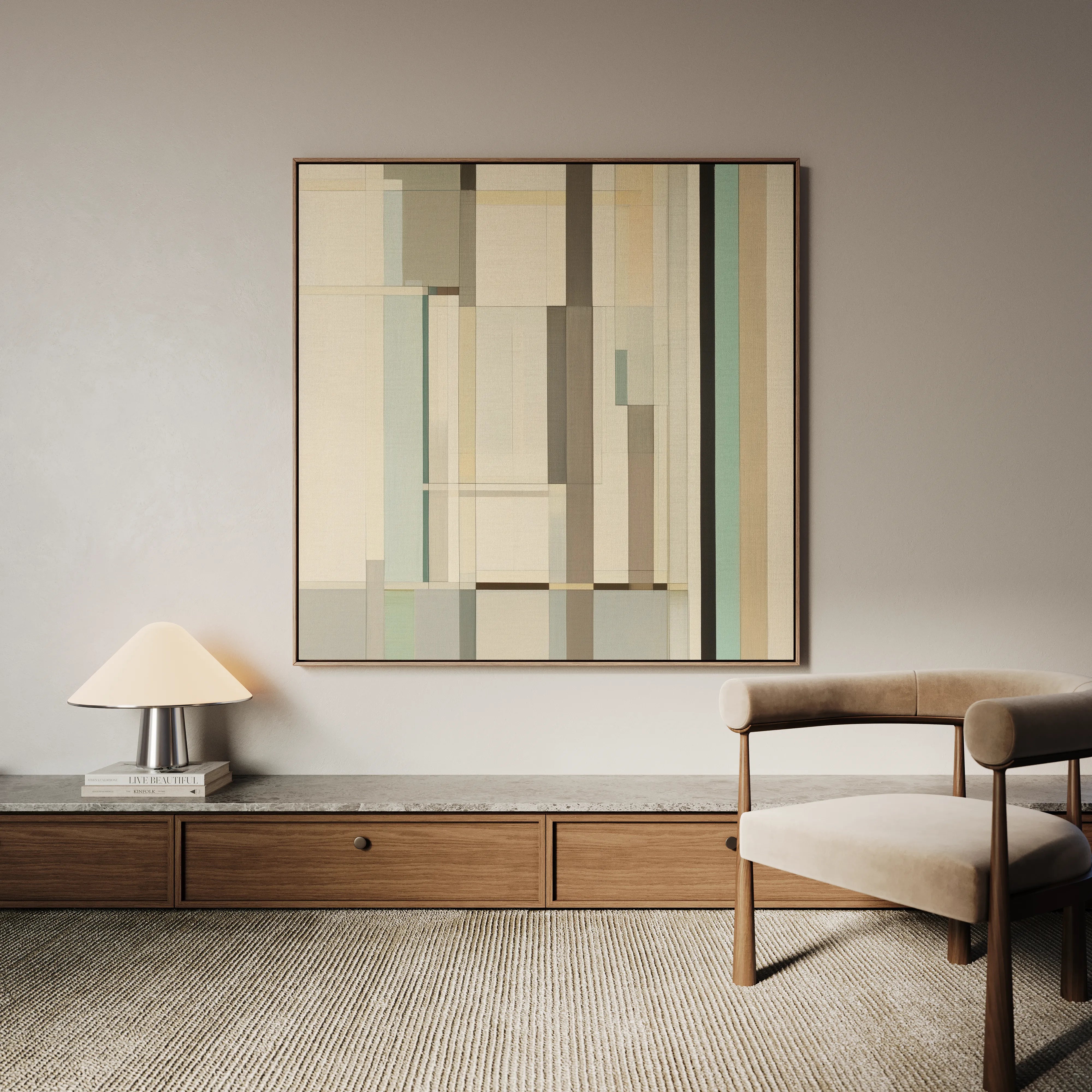 Abstract 901 Canvas Art 60 x 60 cm / Black