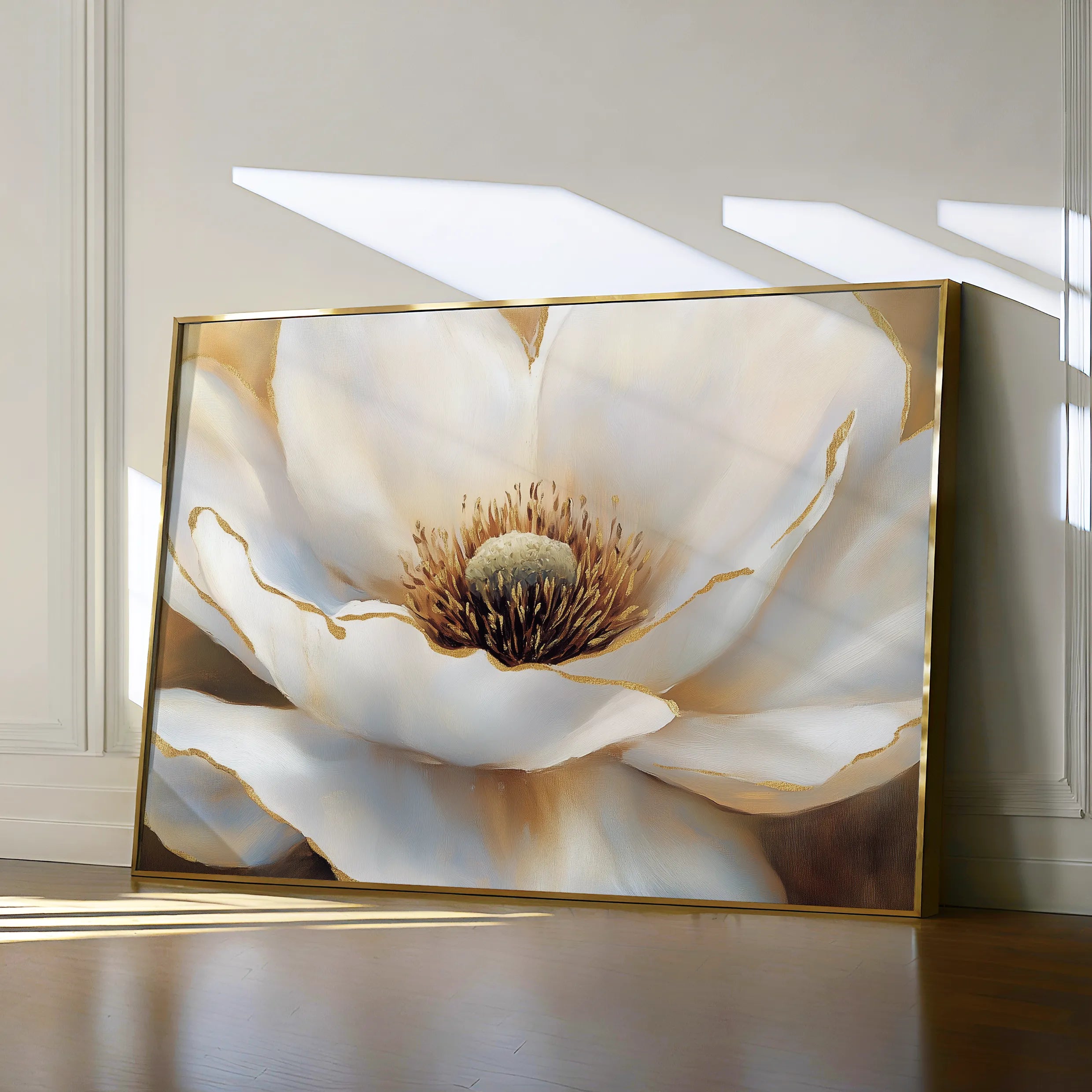 Floral 901 Canvas Art 60 x 40 cm / Black