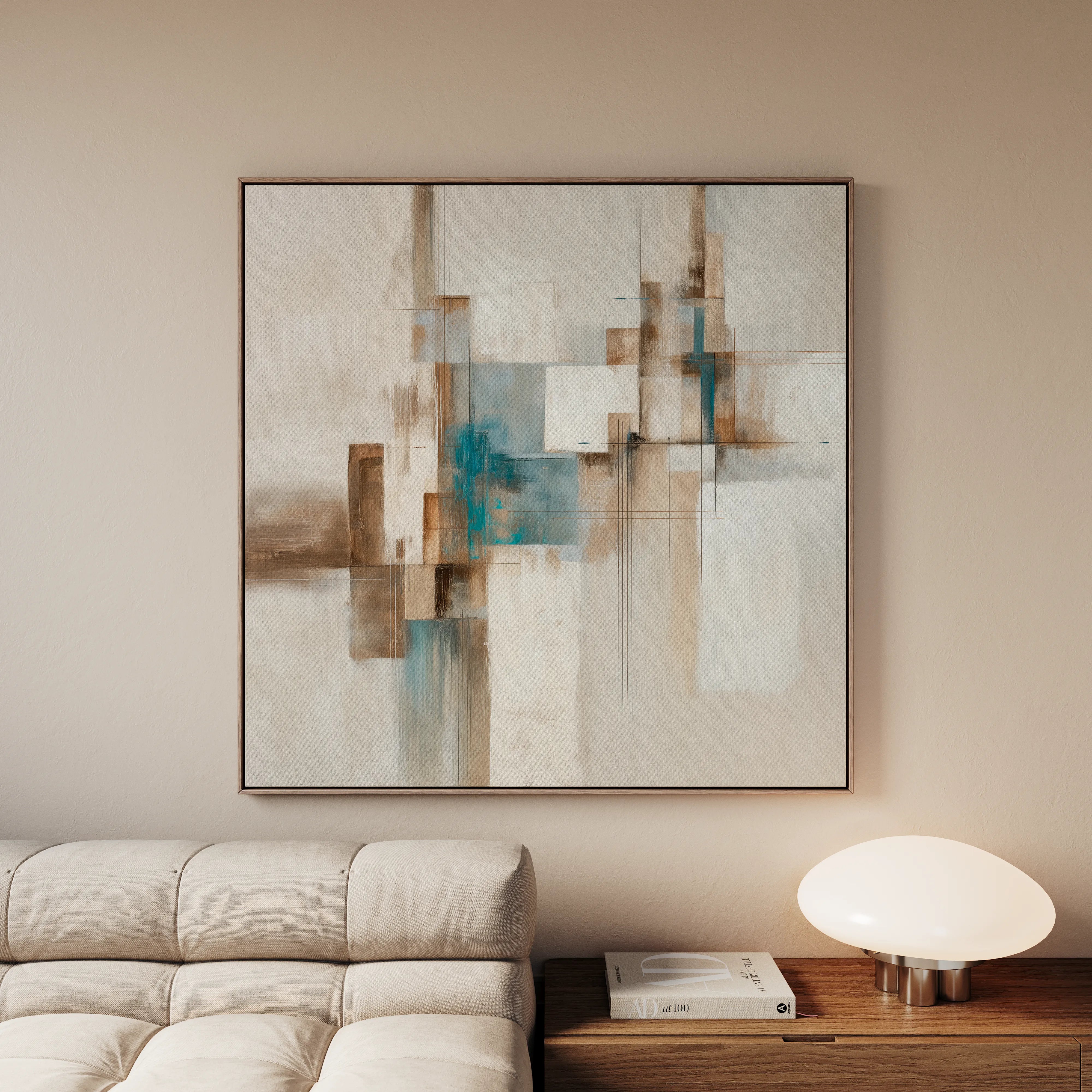 Abstract 903 Canvas Art 60 x 60 cm / Black