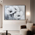 Floral 903 Canvas Art 60 x 40 cm / Black
