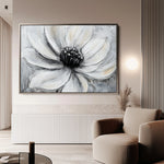 Floral 904 Canvas Art 60 x 40 cm / Black