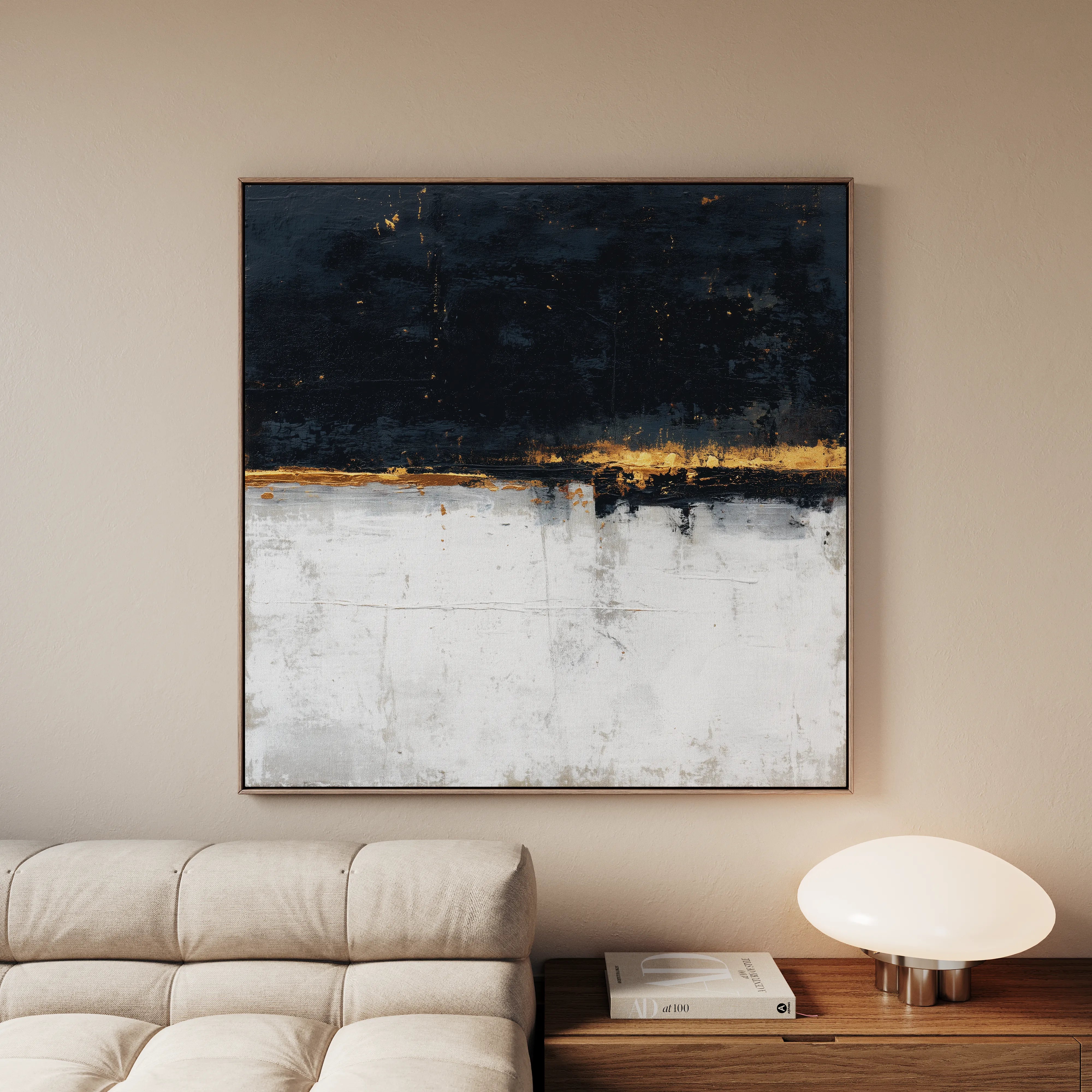 Abstract 905 Canvas Art 60 x 60 cm / Black