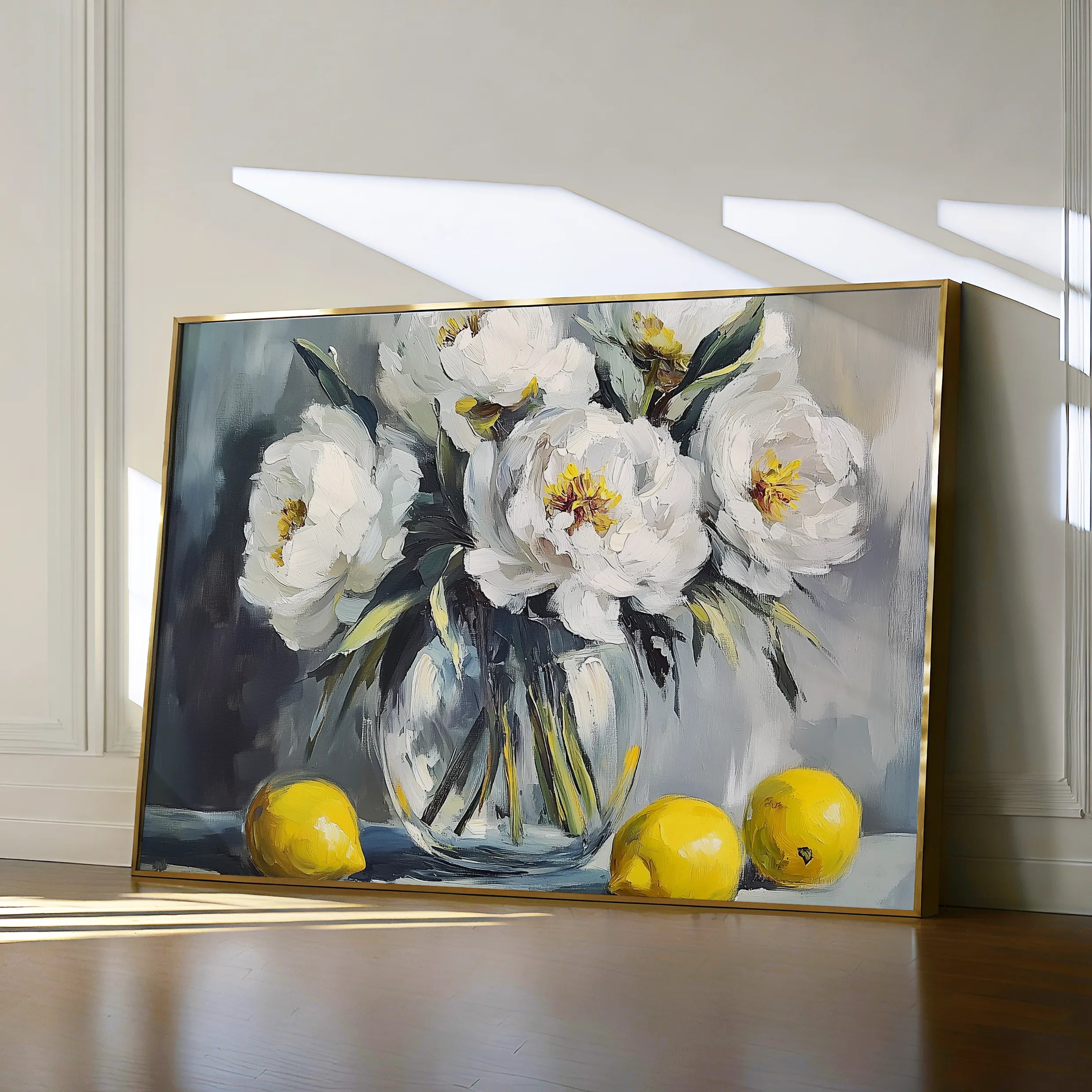Floral 905 Canvas Art 60 x 40 cm / Black