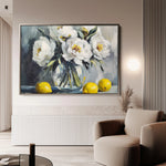 Floral 905 Canvas Art 60 x 40 cm / Black