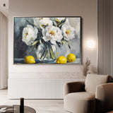 Floral 905 Canvas Art 60 x 40 cm / Black