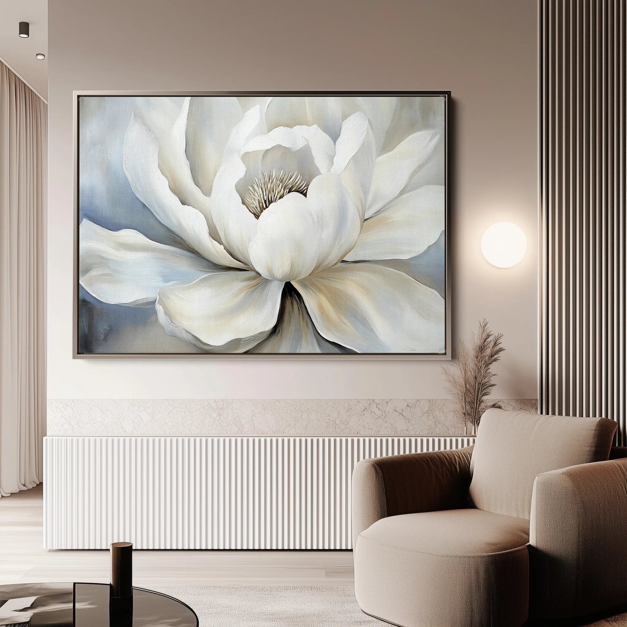 Floral 906 Canvas Art 60 x 40 cm / Black