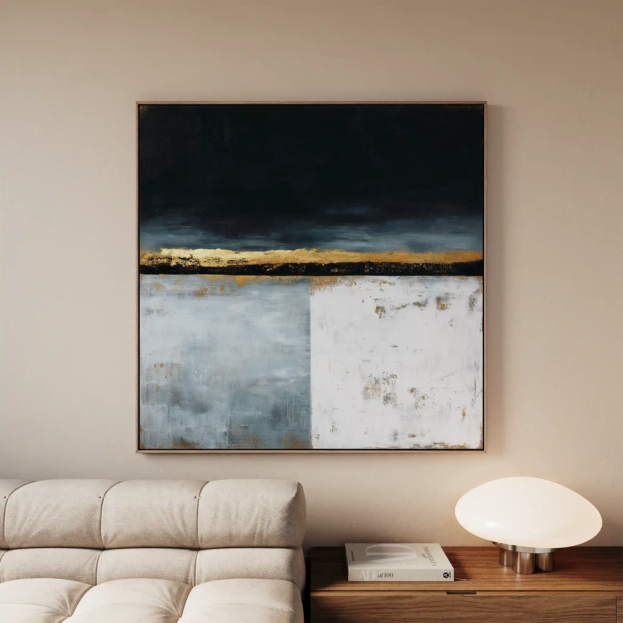 Abstract 907 Canvas Art 60 x 60 cm / Black
