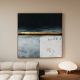 Abstract 907 Canvas Art 60 x 60 cm / Black