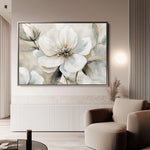 Floral 907 Canvas Art 60 x 40 cm / Black