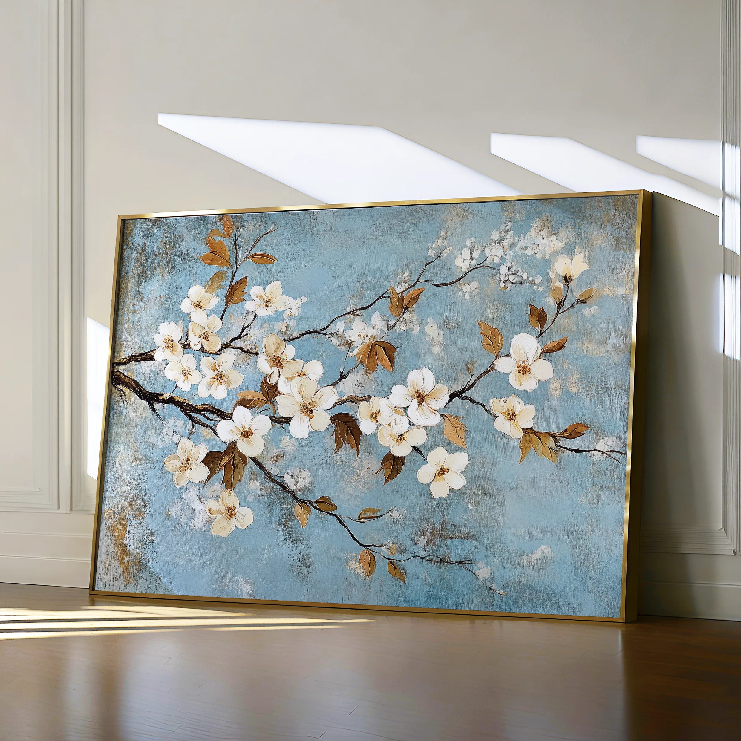Floral 908 Canvas Art 60 x 40 cm / Black