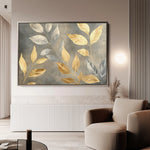 Floral 909 Canvas Art 60 x 40 cm / Black