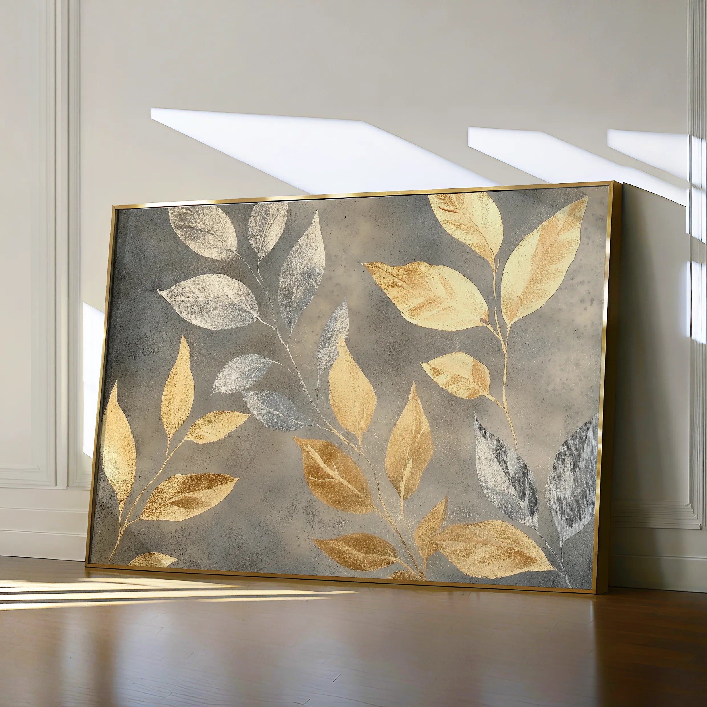 Floral 909 Canvas Art 60 x 40 cm / Black