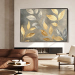 Floral 909 Canvas Art 60 x 40 cm / Black