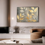 Floral 909 Canvas Art 60 x 40 cm / Black