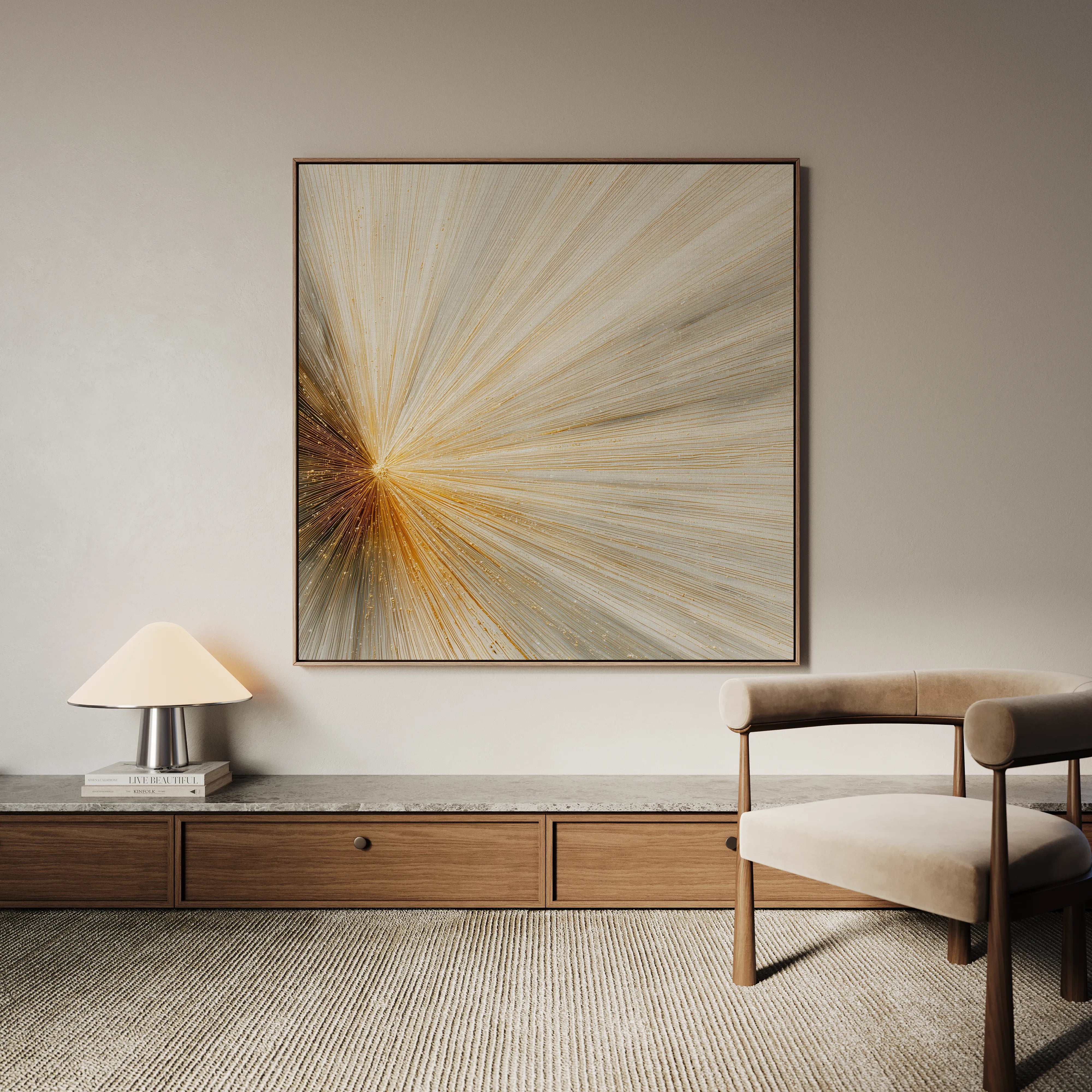 Abstract 911 Canvas Art 60 x 60 cm / Black