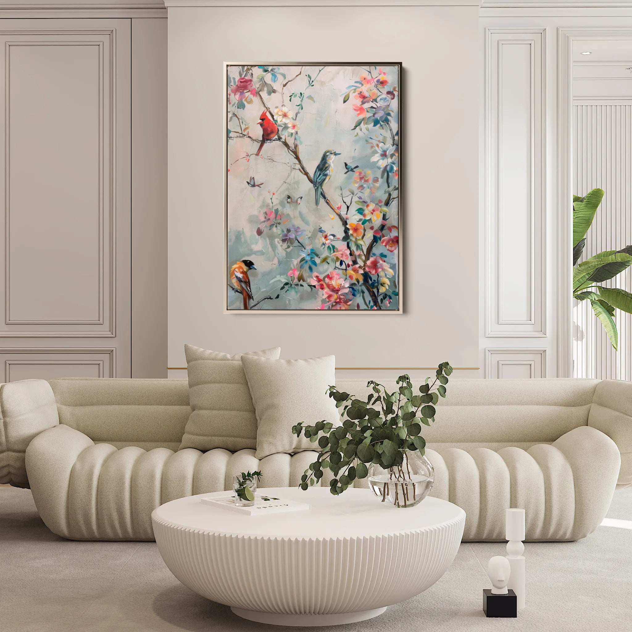 Floral 914 Canvas Art 60 x 40 cm / Black