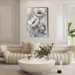 Floral 916 Canvas Art 60 x 40 cm / Black