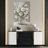 Floral 917 Canvas Art 60 x 40 cm / Black