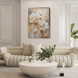 Floral 918 Canvas Art 60 x 40 cm / Black
