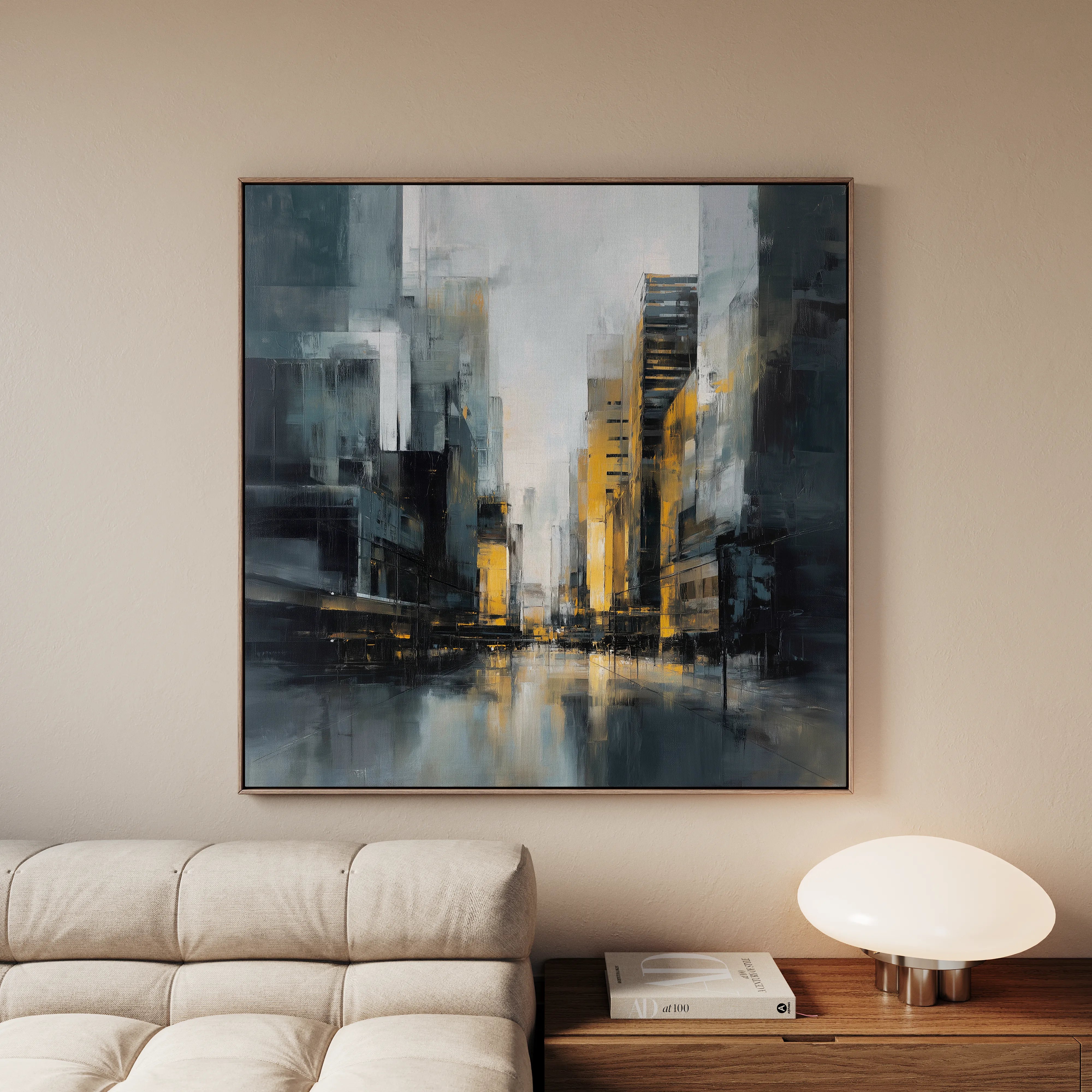 Abstract 920 Canvas Art 60 x 60 cm / Black