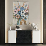 Floral 920 Canvas Art 60 x 40 cm / Black