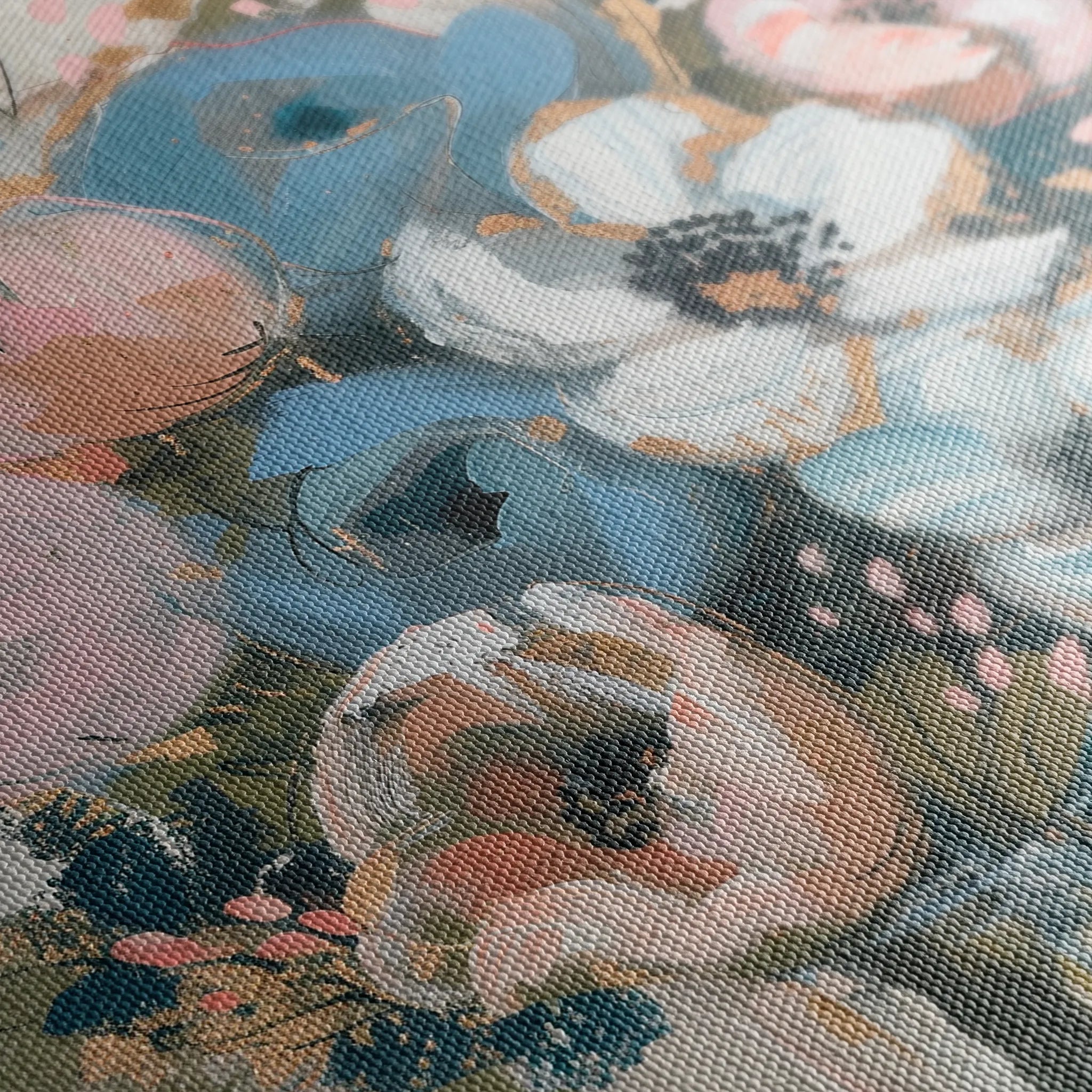 Floral 920 Canvas Art 60 x 40 cm / Black