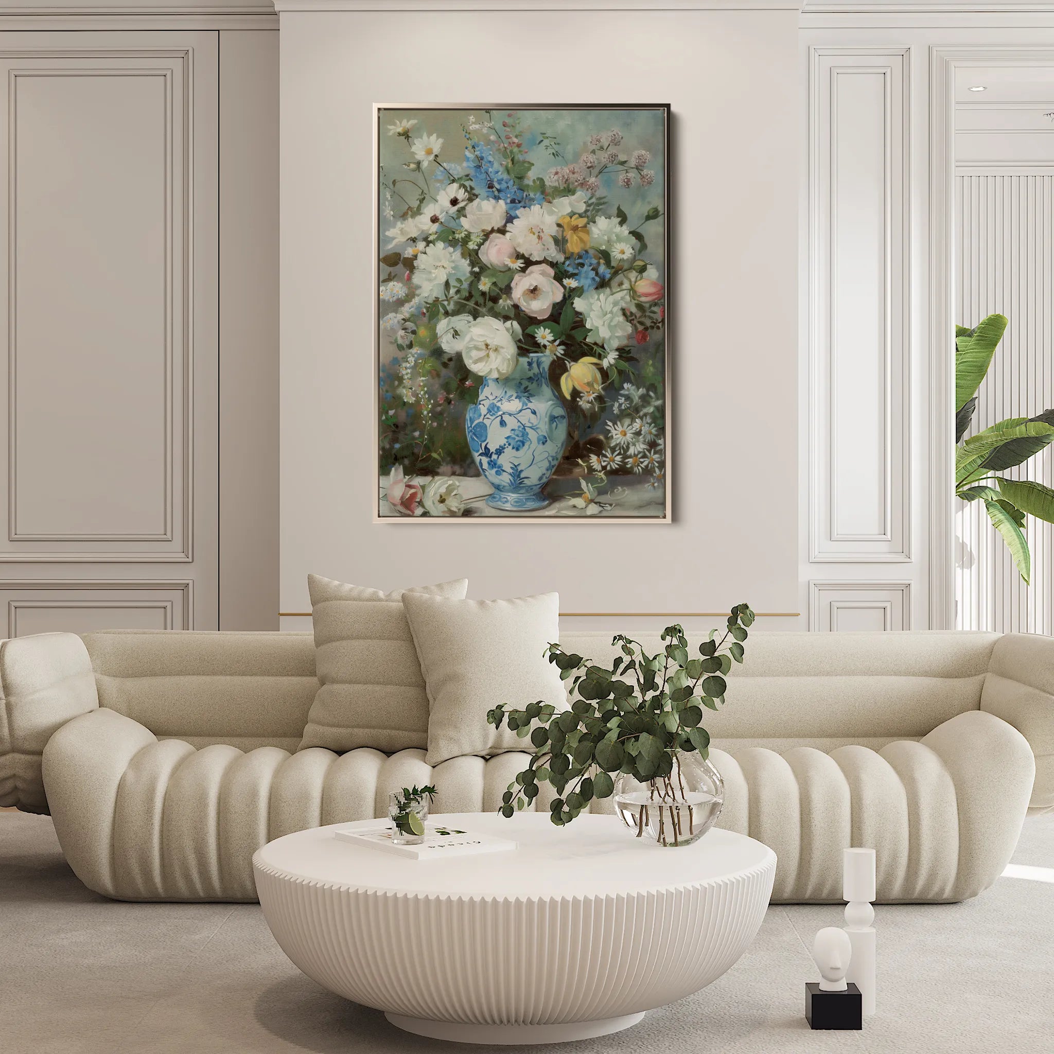 Floral 921 Canvas Art 60 x 40 cm / Black