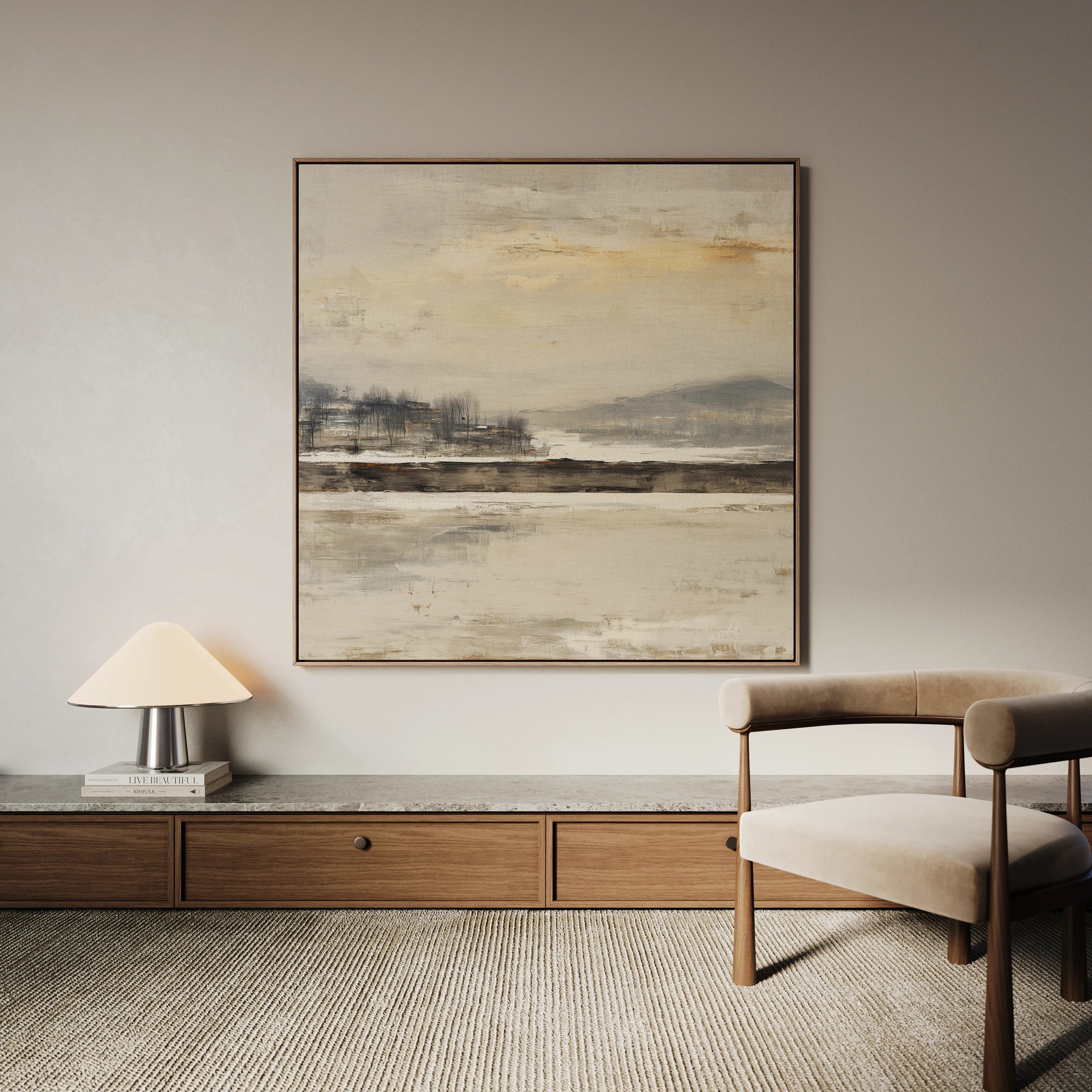 Abstract 922 Canvas Art 60 x 60 cm / Black