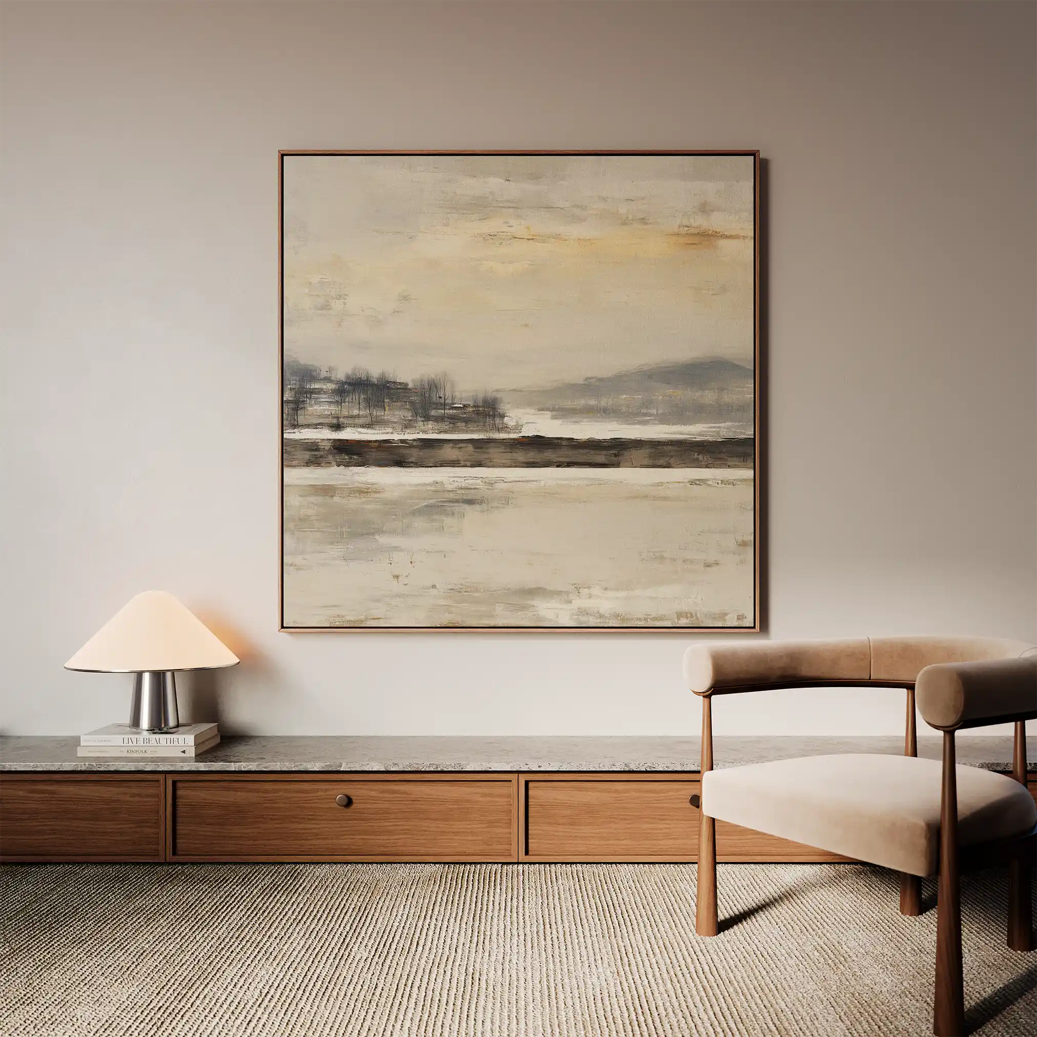 Abstract 922 Canvas Art 60 x 60 cm / Black