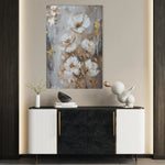 Floral 922 Canvas Art 60 x 40 cm / Black