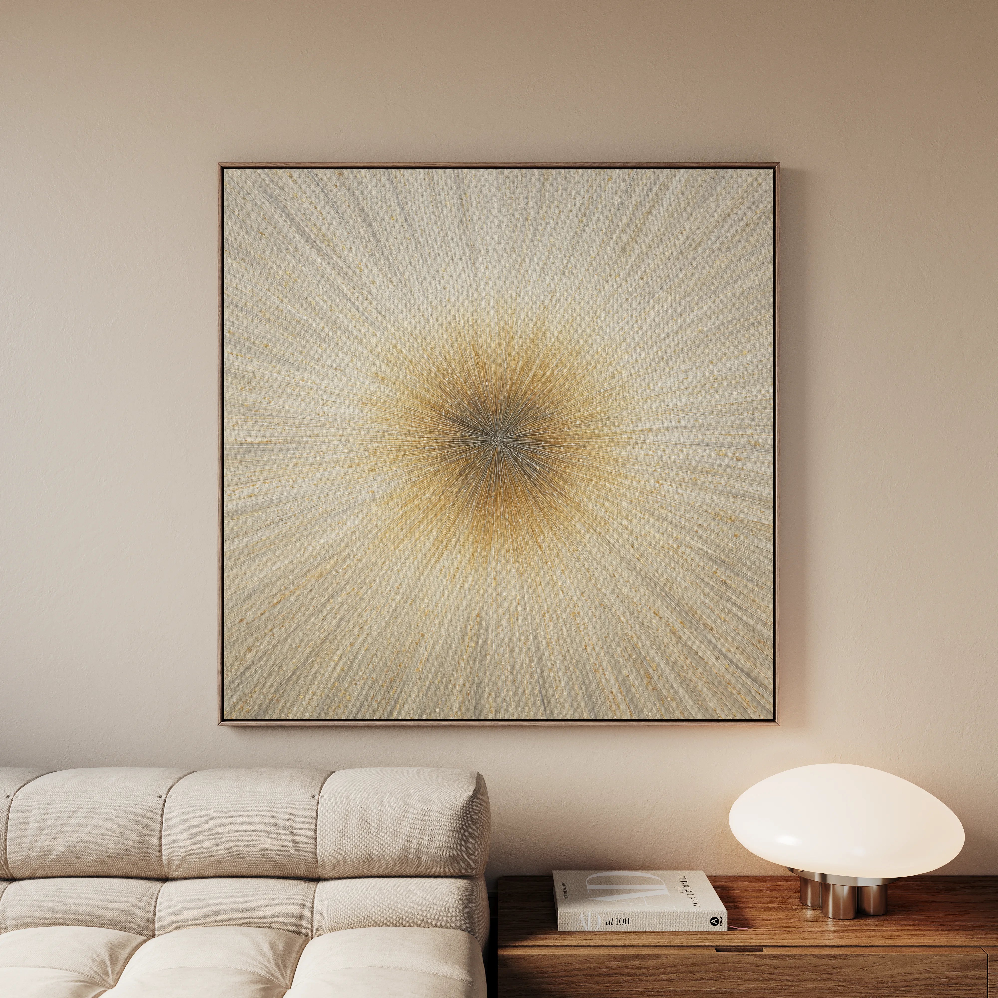 Abstract 923 Canvas Art 60 x 60 cm / Black