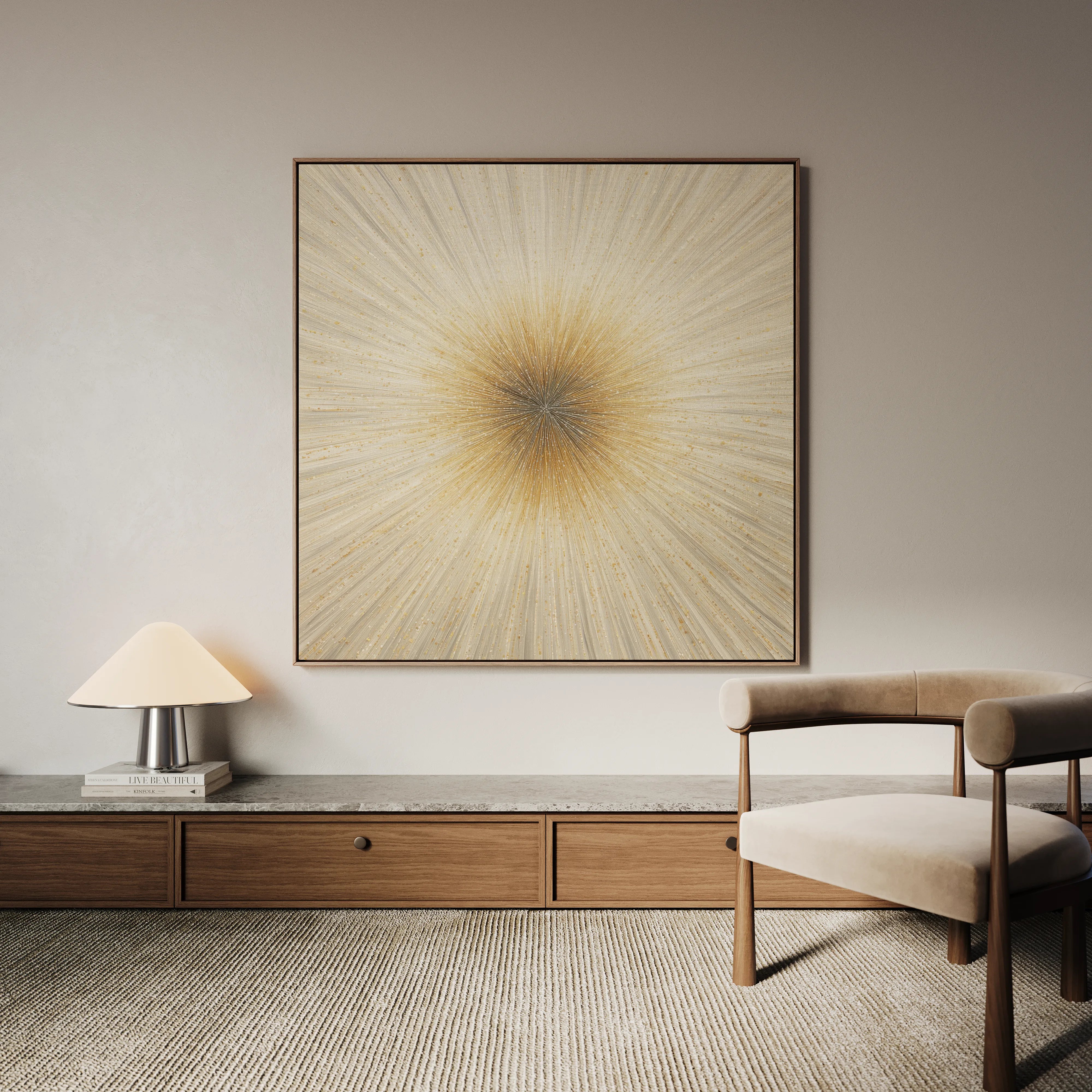Abstract 923 Canvas Art 60 x 60 cm / Black