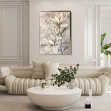 Floral 923 Canvas Art 60 x 40 cm / Black