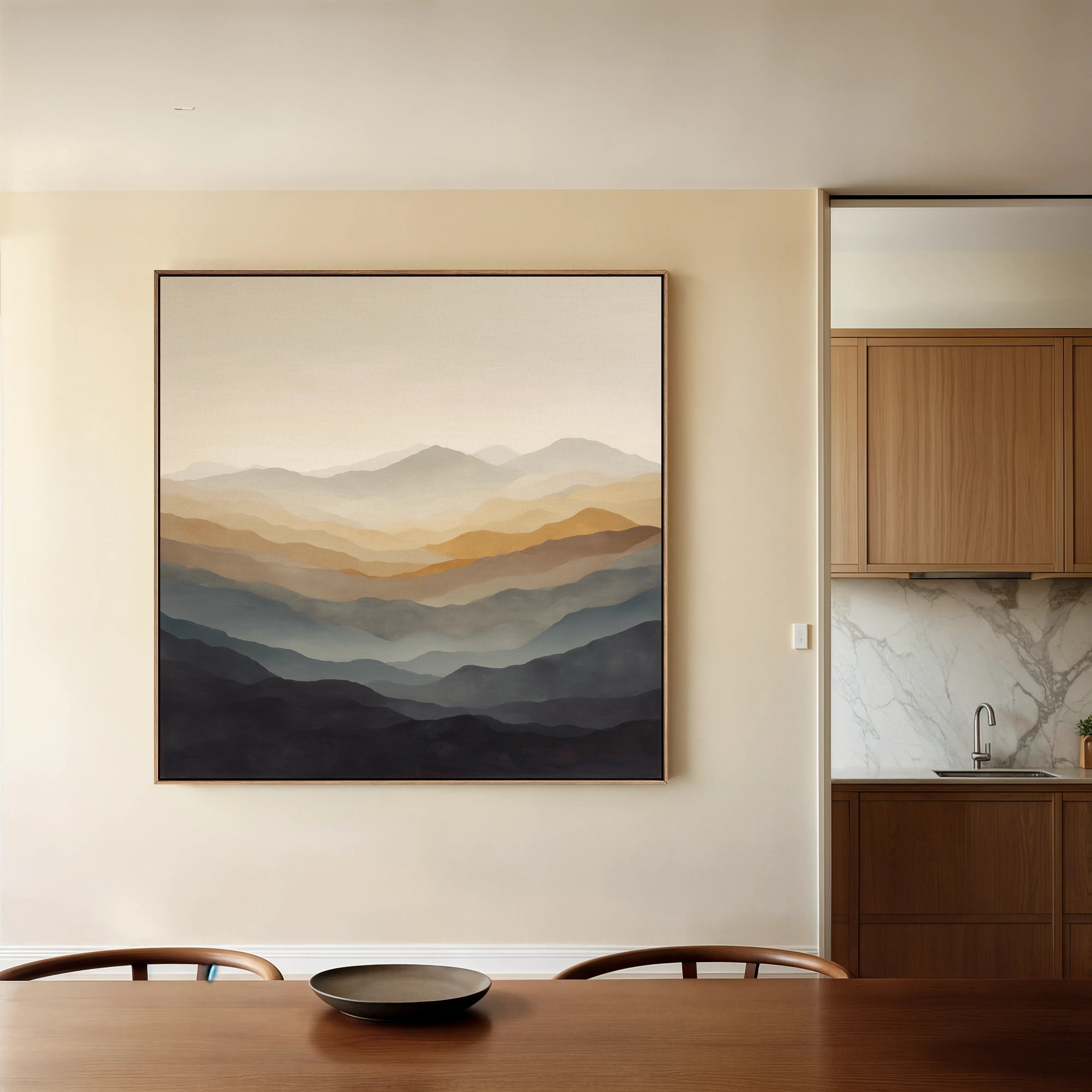Abstract 924 Canvas Art 60 x 60 cm / Black