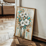 Floral 924 Canvas Art 60 x 40 cm / Black