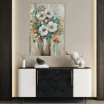 Floral 924 Canvas Art 60 x 40 cm / Black