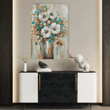 Floral 924 Canvas Art 60 x 40 cm / Black