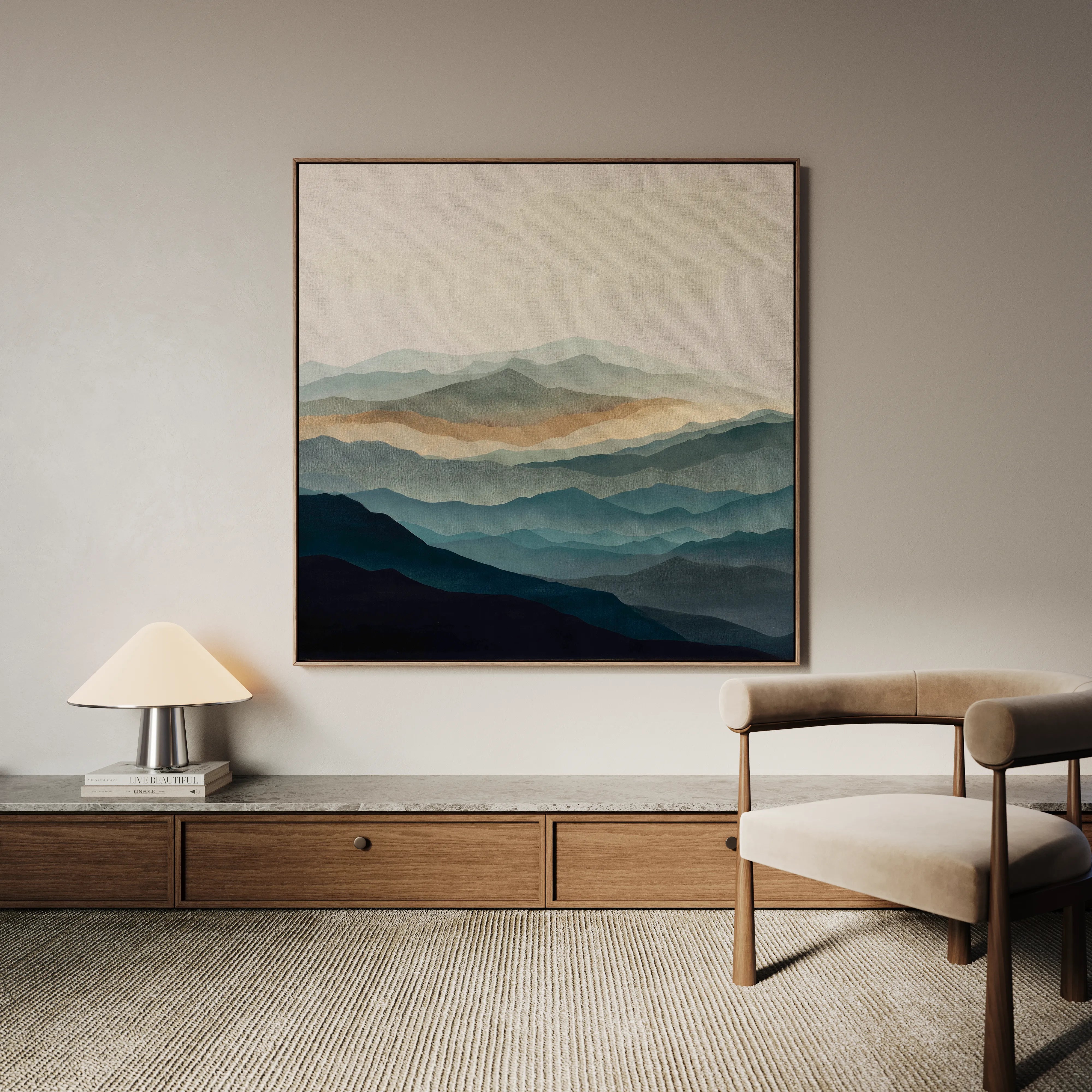 Abstract 925 Canvas Art 60 x 60 cm / Black