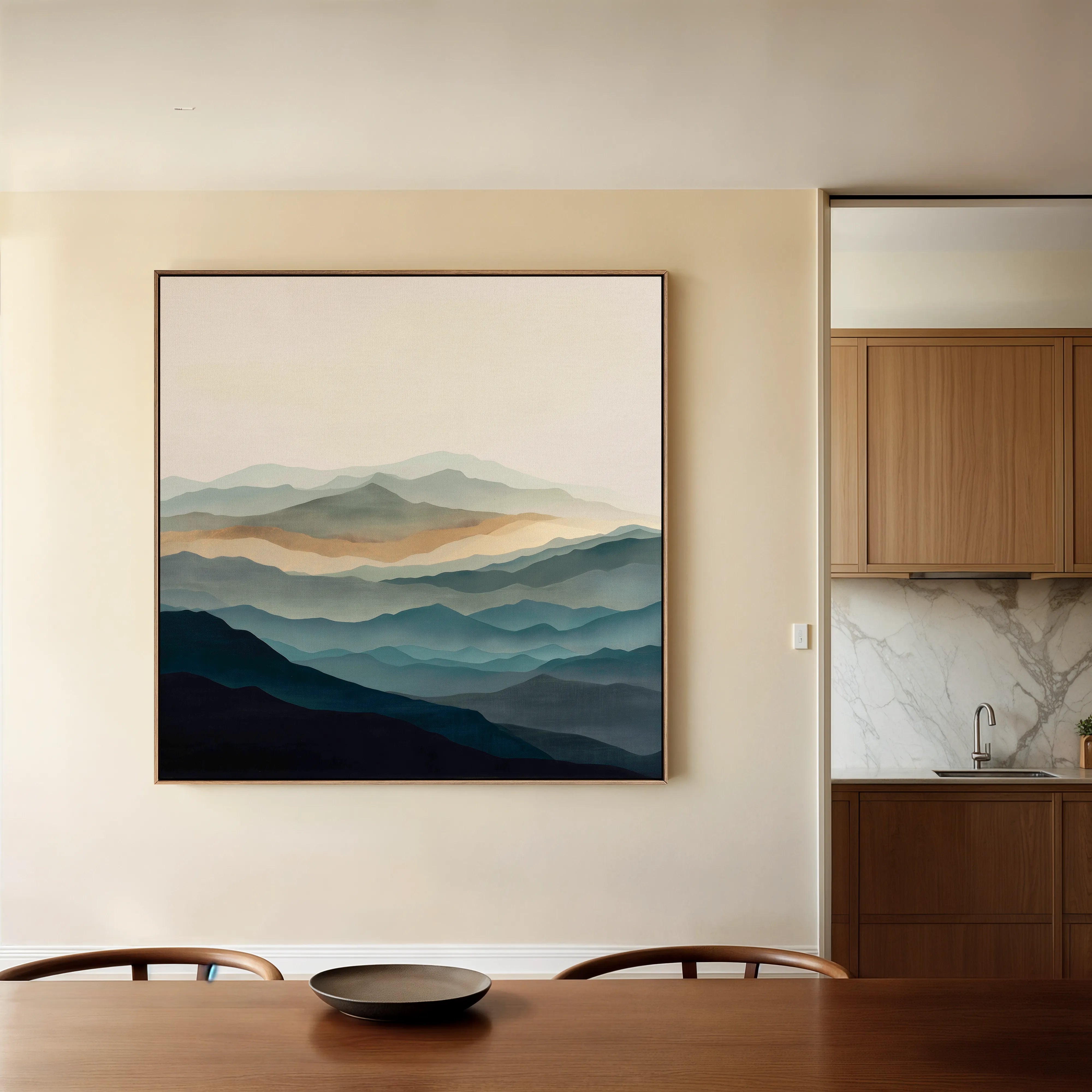 Abstract 925 Canvas Art 60 x 60 cm / Black