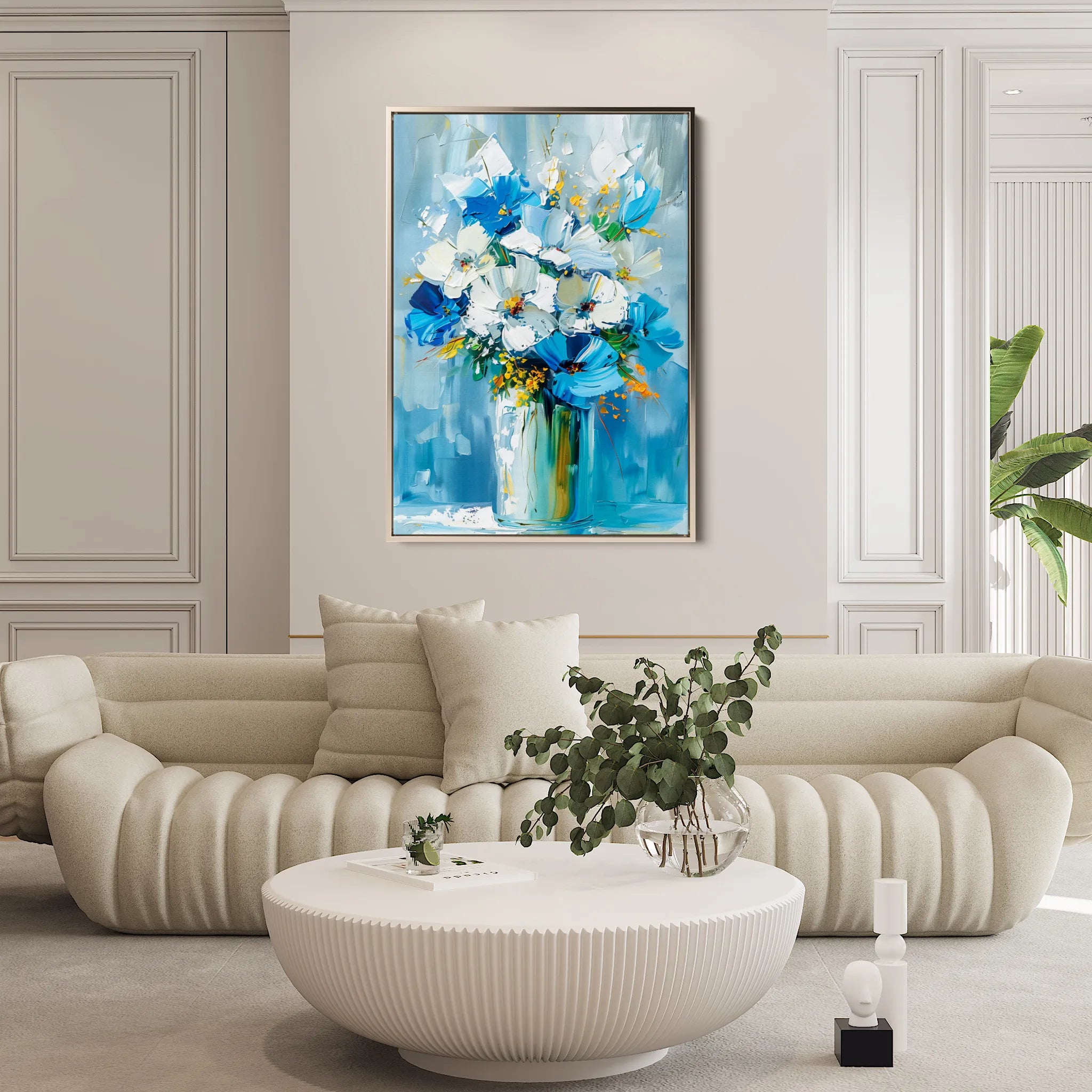 Floral 925 Canvas Art 60 x 40 cm / Black