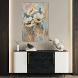 Floral 926 Canvas Art 60 x 40 cm / Black