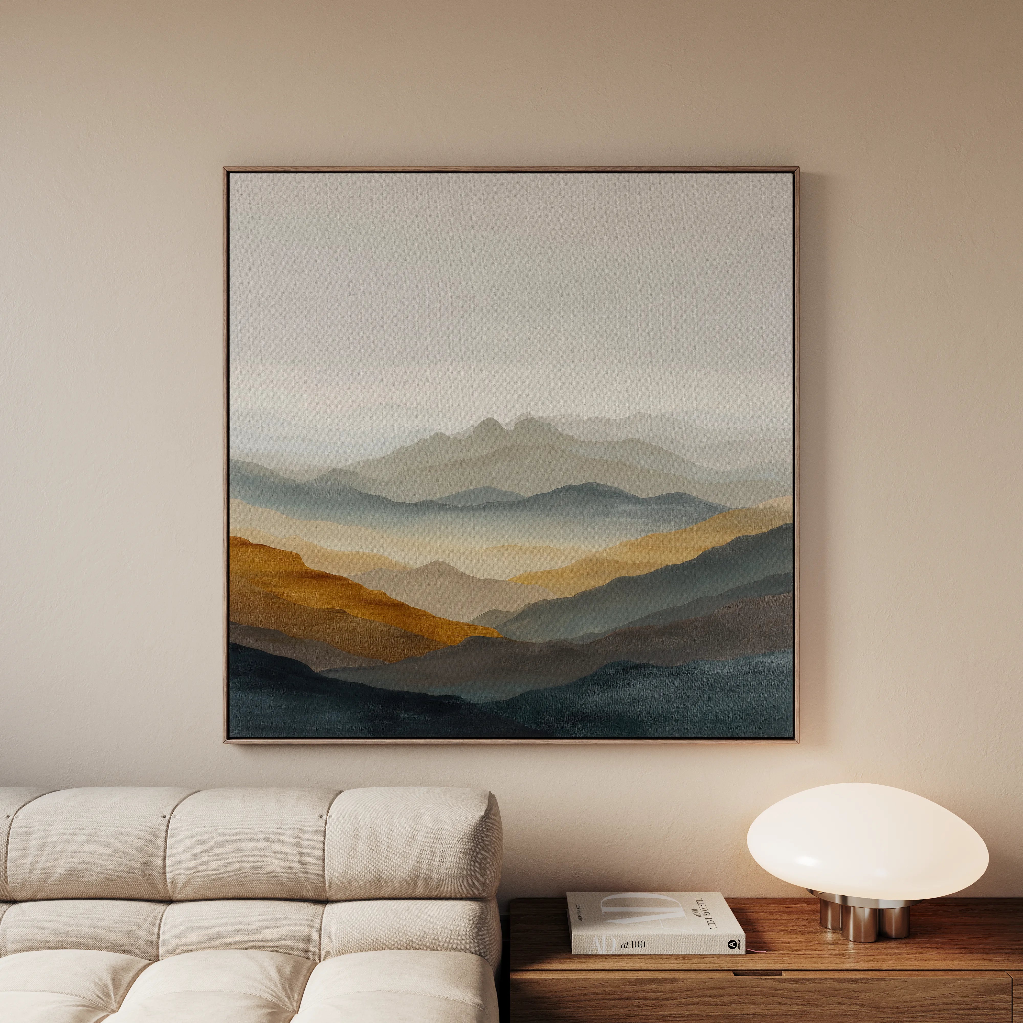 Abstract 927 Canvas Art 60 x 60 cm / Black
