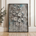 Floral 927 Canvas Art 60 x 40 cm / Black