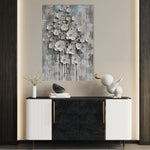 Floral 927 Canvas Art 60 x 40 cm / Black
