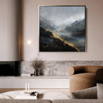 Abstract 928 Canvas Art 60 x 60 cm / Black