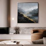 Abstract 928 Canvas Art 60 x 60 cm / Black