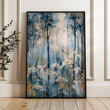 Floral 928 Canvas Art 60 x 40 cm / Black