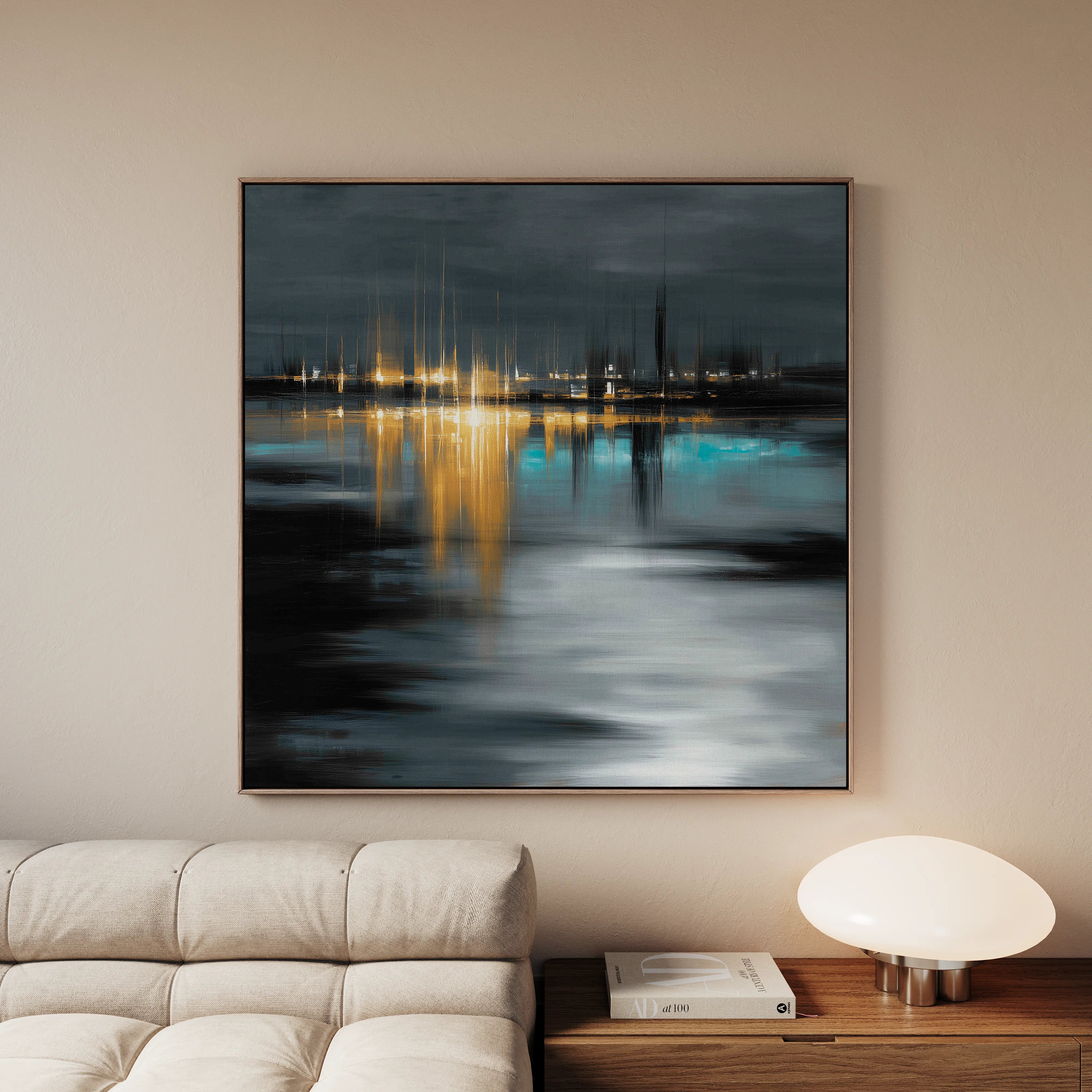 Abstract 929 Canvas Art 60 x 60 cm / Black