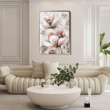 Floral 929 Canvas Art 60 x 40 cm / Black