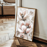 Floral 929 Canvas Art 60 x 40 cm / Black
